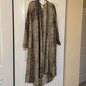 Snakeskin Duster Size M- Boutique Purchase no label